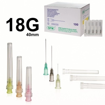 Игла инъекционная 18G (1,2х40 мм) (100шт/уп.) SFM