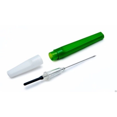 Игла двусторонняя Vacuette Visio Plus 21G (0.8x38мм) зеленая с визуальной камерой (100шт/уп)