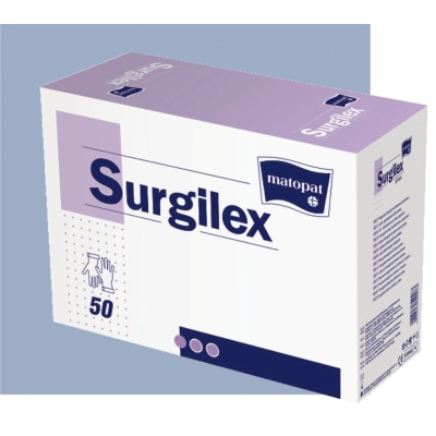 Перчатки SurgiSoft, латексные н/о размер 8.5 стерильные,текстурированный MATOPAT (50пар/упак)