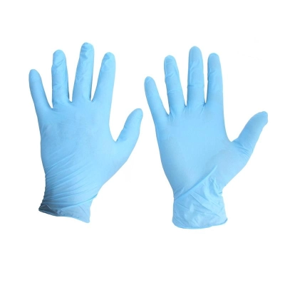 Перчатки нитриловые н/с н/о текс. голубые BENOVY  XL  (50 пар)