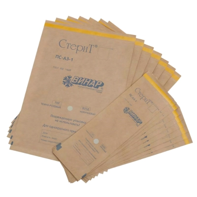 Пакет д/стерил.бум. 270 х 350 крафт самокл. (100 шт/упак) ВИНАР