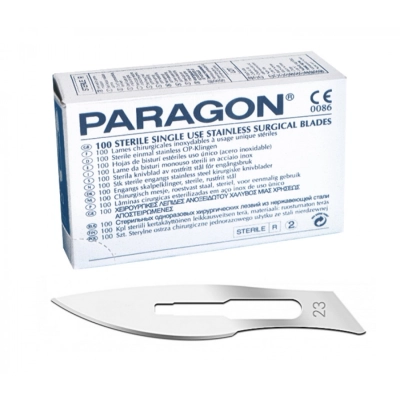 Одноразовое лезвие для скальпеля Paragon размер 23 (100шт/уп)