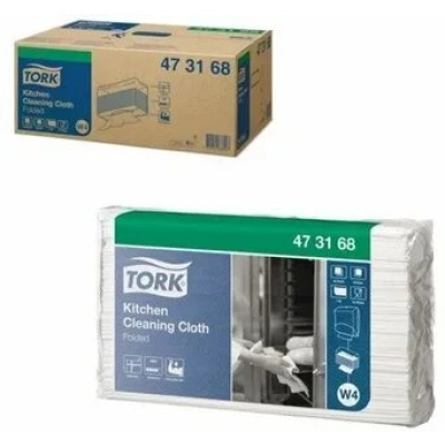 Протирочный нетканый материал 140 шт., TORK (Система W4) Premium, серый, 38,5×42,8 см, 197278