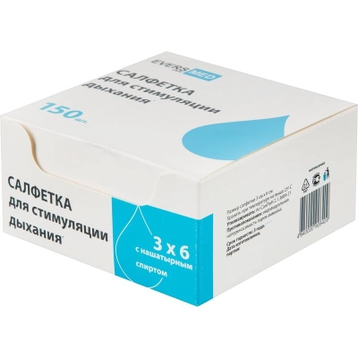 Салфетки для стимуляции дыхания 3x6см Evers Life (150 шт/упак) (ТК-10уп)