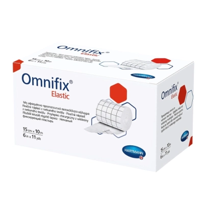 OMNIFIX elastic - Гипоаллергенный из неткан. матер. белый, 10мх15см (ТК-24уп)