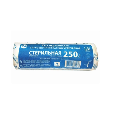 Вата хирург. стерил. 250гр, Розовый Фламинго (ТК-48шт)