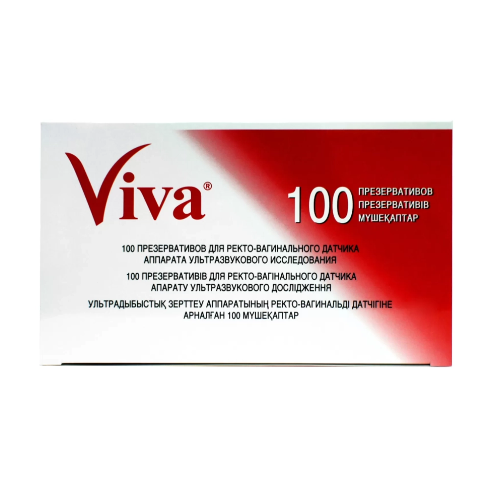 Презерватив для УЗИ без смазки прозрачный 28мм Viva №1 (100шт/уп) Презерватив для УЗИ без смазки прозрачный 28мм Viva №1 (100шт/уп) (ТК-36уп)