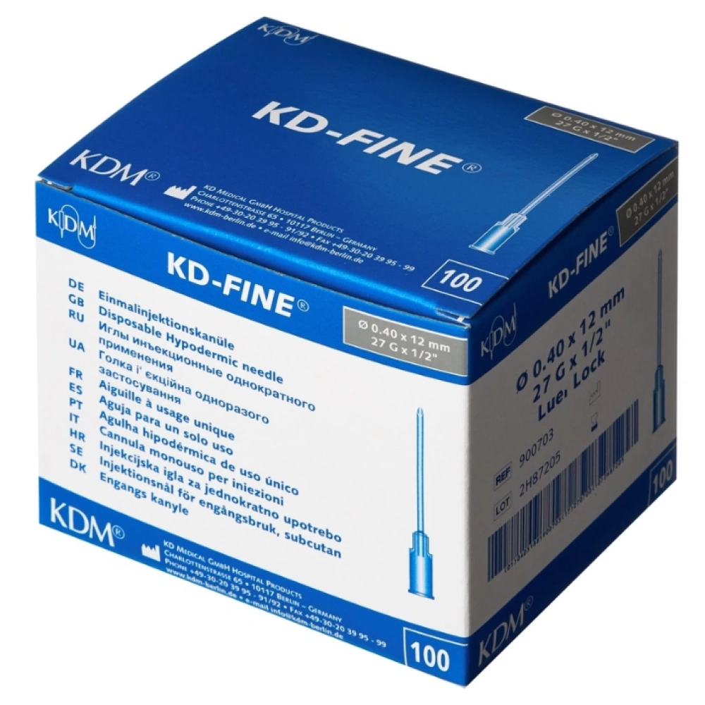 Игла инъекционная KD-Fine 27G (0.4х12 мм) (100 шт/уп)