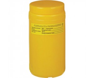 Упаковка д/сбора мед.отходов Емк-контейнер с иглоотсек. Б Желт. 1,5 л (Олданс)