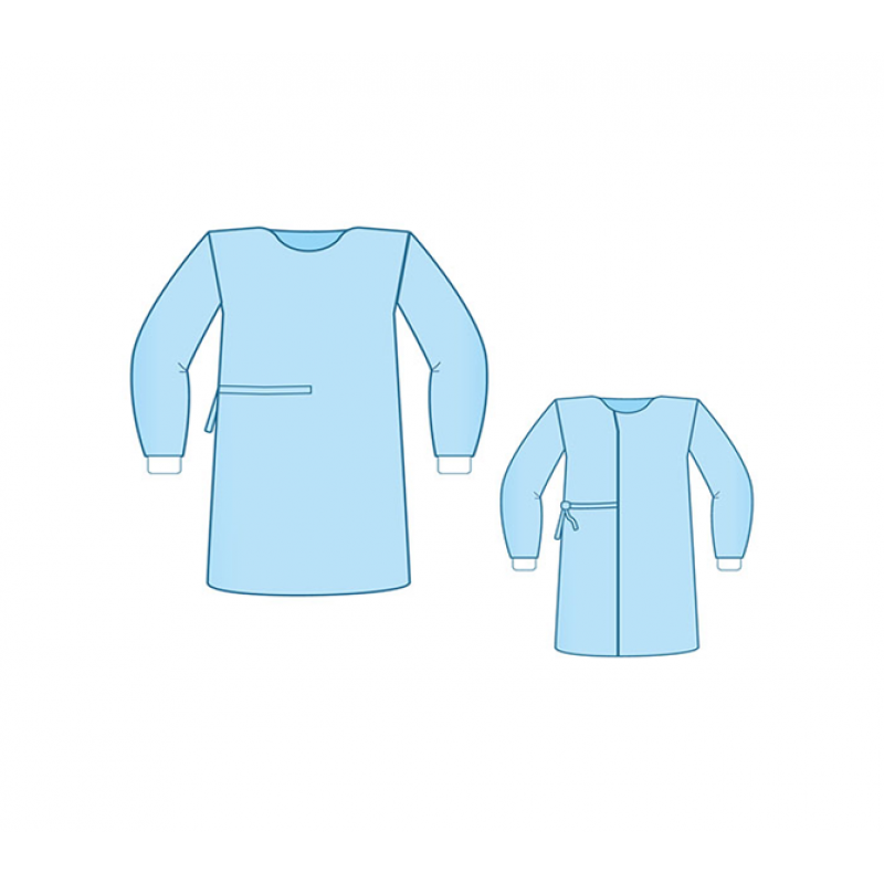 Халат хирургический стерильный  (52-54) пл.42 (Каптель) (ТК-30 уп)