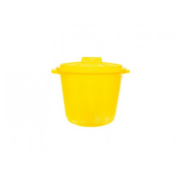 Ведро для медицинских отходов СЗПИ класса Б желтое 12 л (10 штук в упаковке)